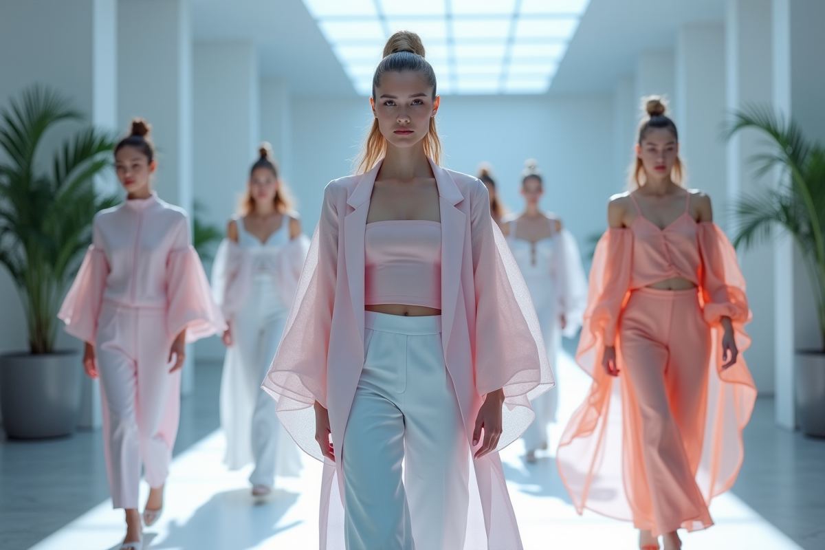 Défilé de mode innovant avec vêtements interactifs et intelligents