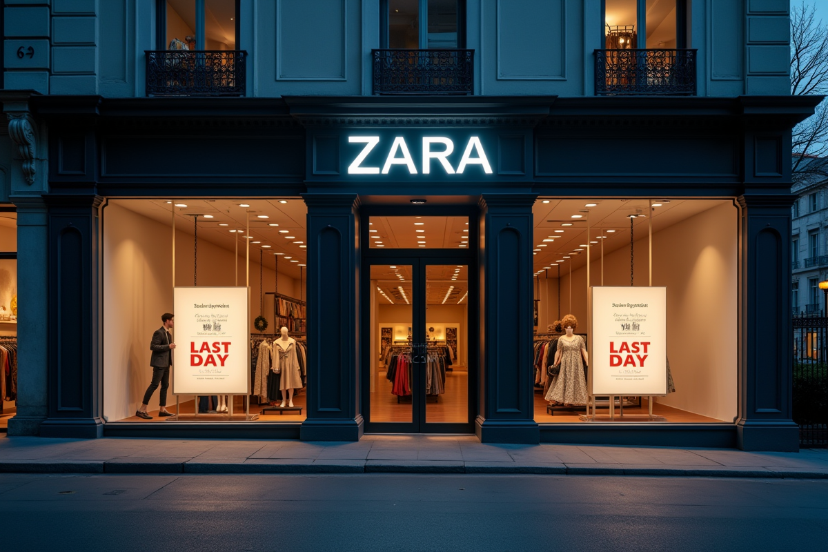 zara fermeture