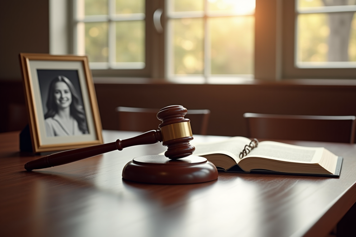 Maillet de justice posé à côté d